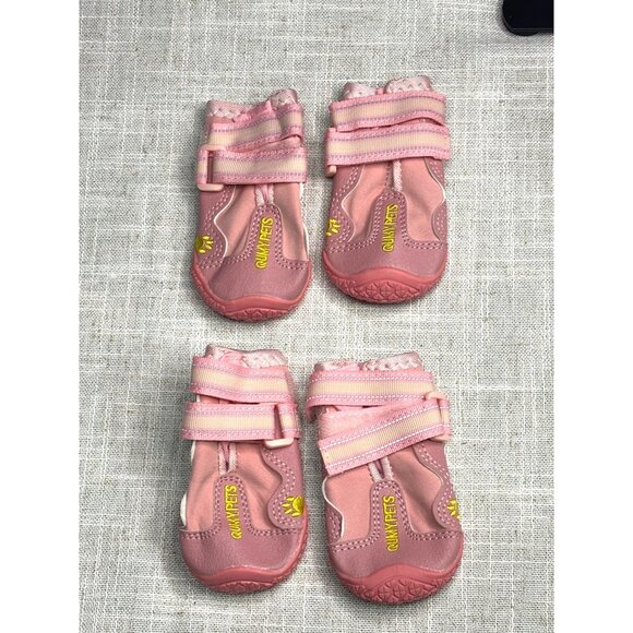 Performance Dog Shoes Size 1 Pink With Adjustable Straps & Anti-Skid Rubber Sole - Picture 2 of 7